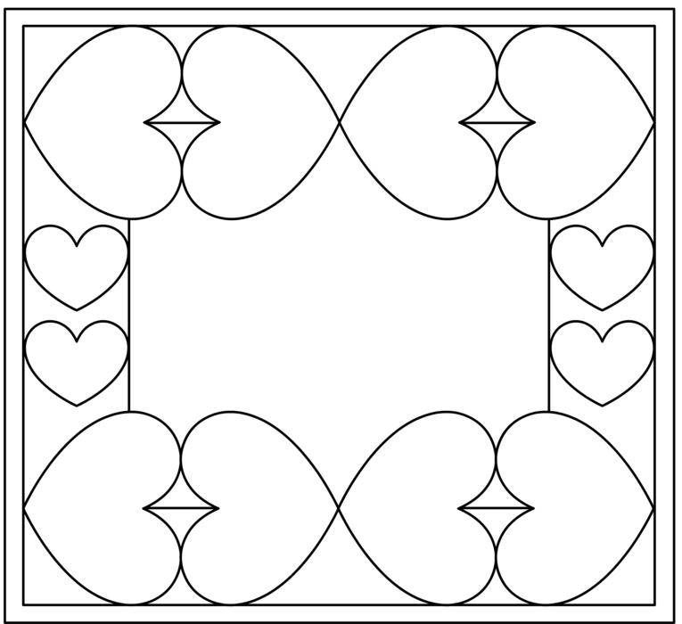 hearts frame square