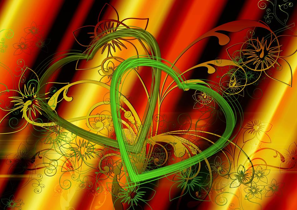 heart love luck abstract