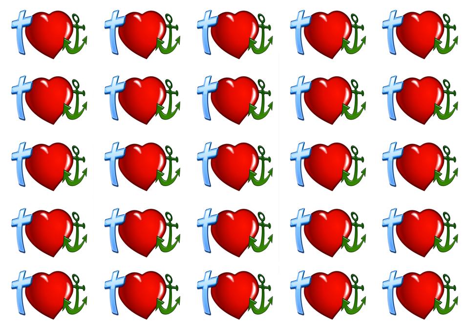 cross heart anchor love hope