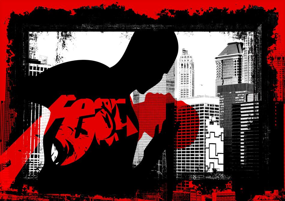 man face fear risk grunge