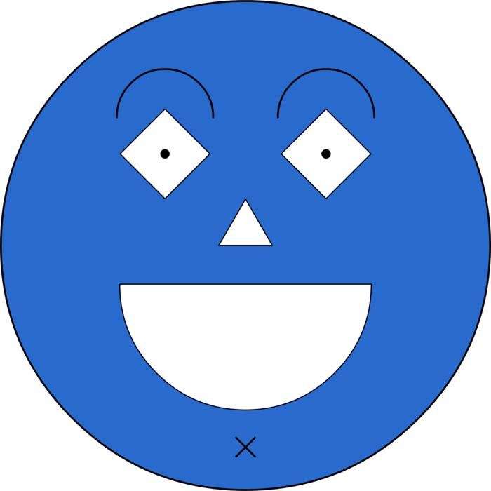 geometric face happy alegre circle