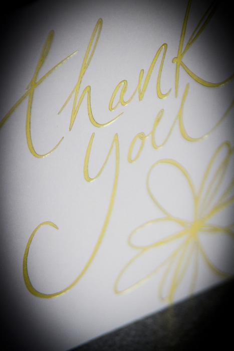 Thank You Card writing