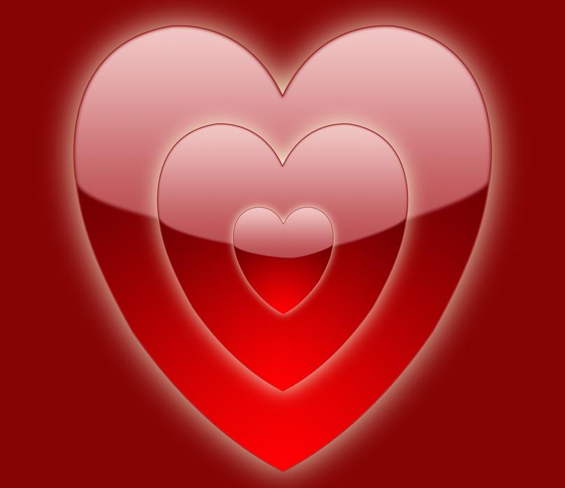 red valentine day heart hearts
