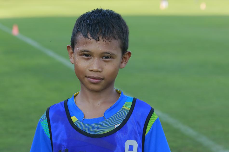 Smile Football player boy