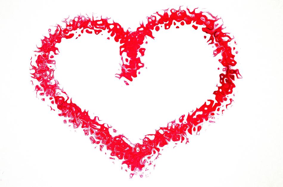 Red heart love valentine day