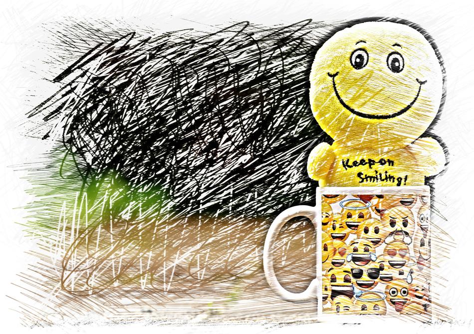 smiley cheerful happy drawing