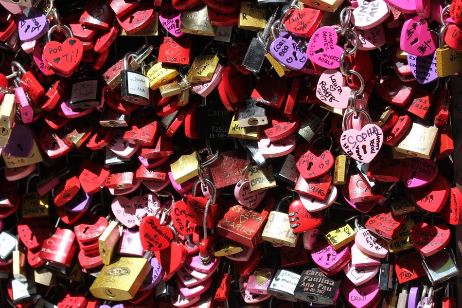 Hearts Padlock Love The
