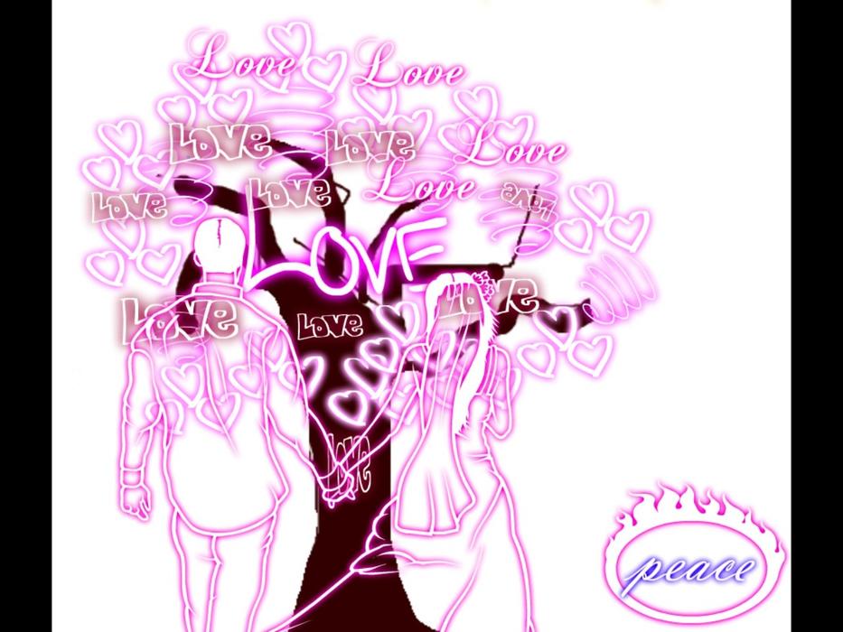 pink symbolic tree art