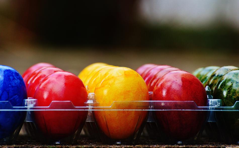 Easter Eggs Colorful Happy