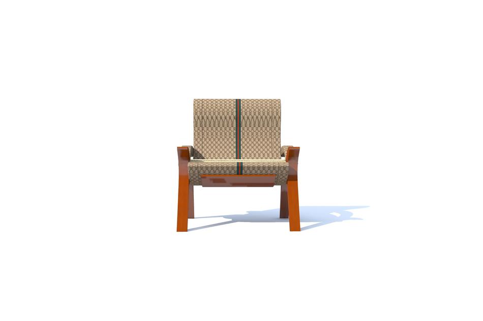 Comfortable armchair on white background