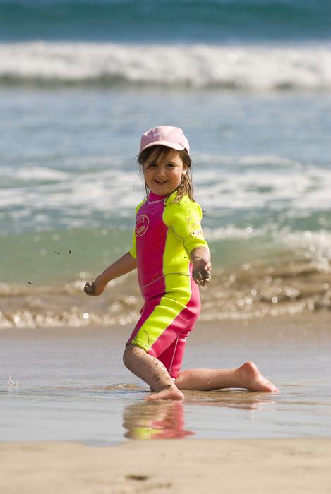 Girl Wetsuit Beach