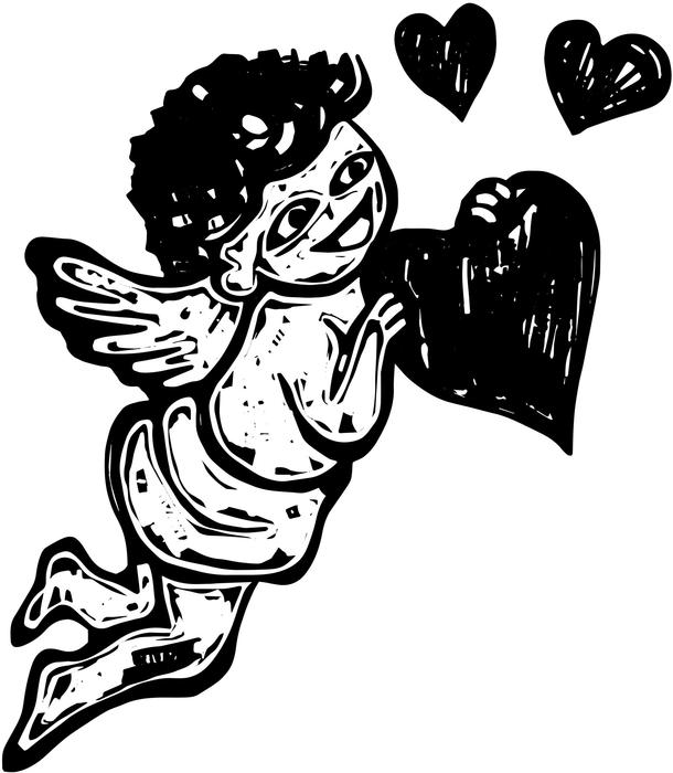 cherub cupid angel sketch