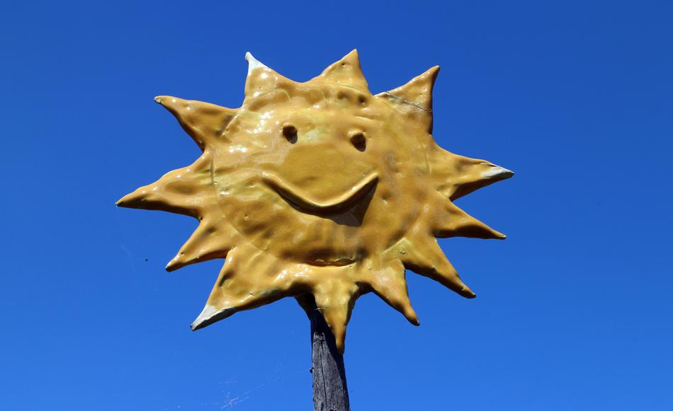 Ceramic Sun Deco