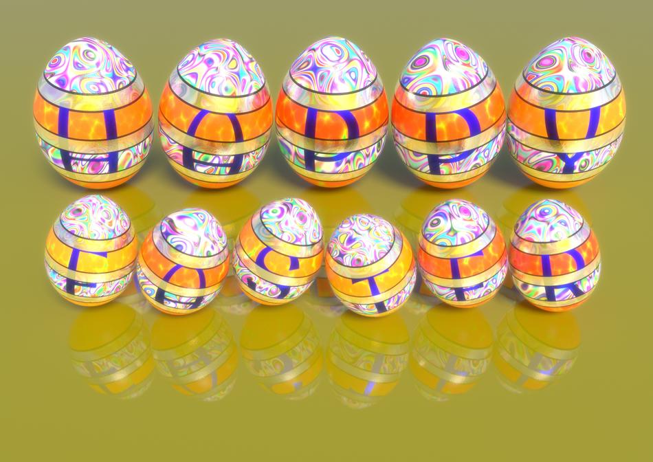 Easter Eggs Happy