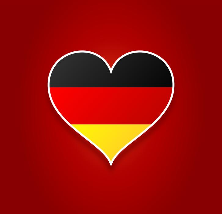 flag germany love heart nation