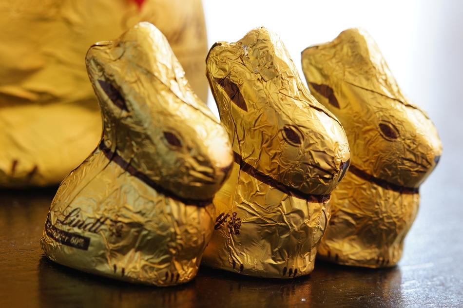 Easter Bunny Rabbit Gold Foil