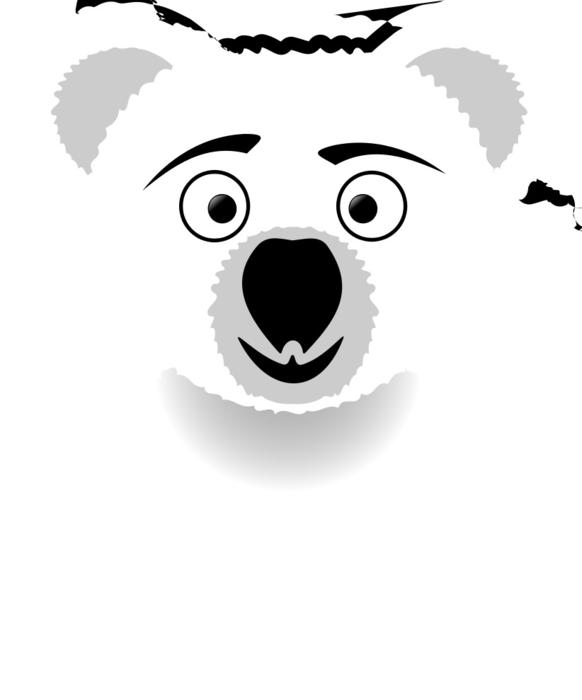 koala snout bear comic head face
