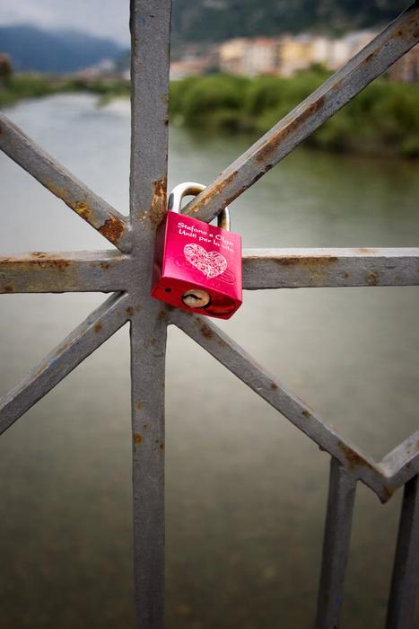pink Padlock Iron Symbol