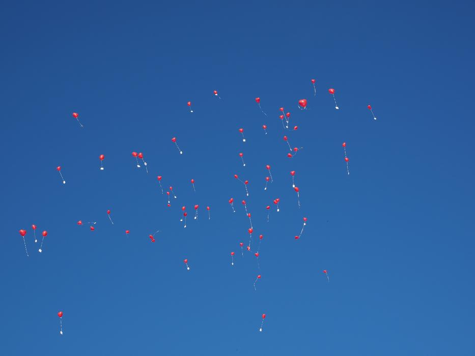 bright balls in the blue sky a lot