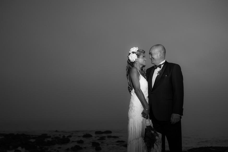 cute couple wedding by the sea