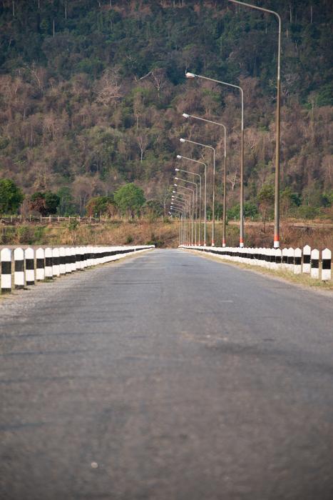 the road into the distance passing