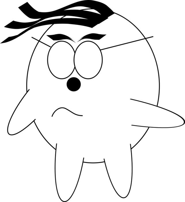disgruntled colobus with glasses