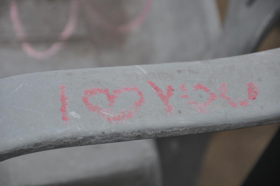 inscription love fence landscape