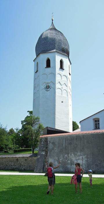 white church by the fence landscape