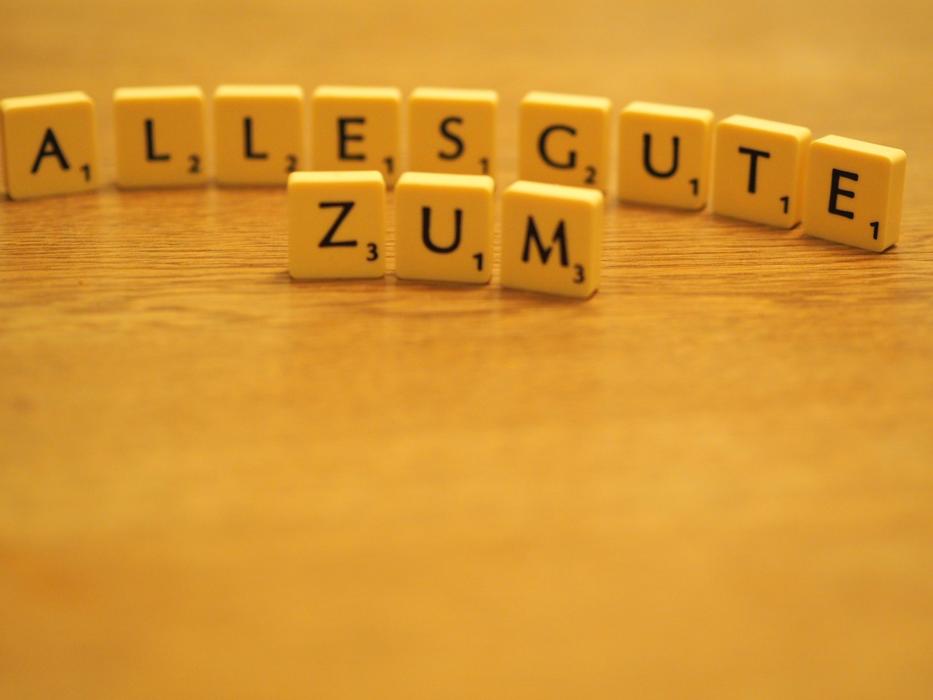 cubes with an inscription and words