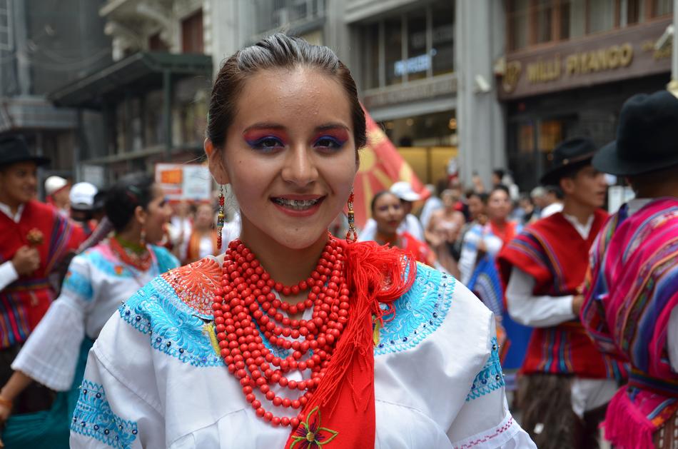 beautiful girl in beads