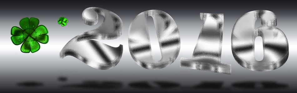 silver inscription with clover