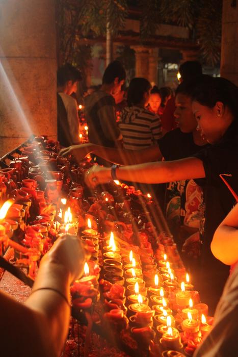 candlelit altar