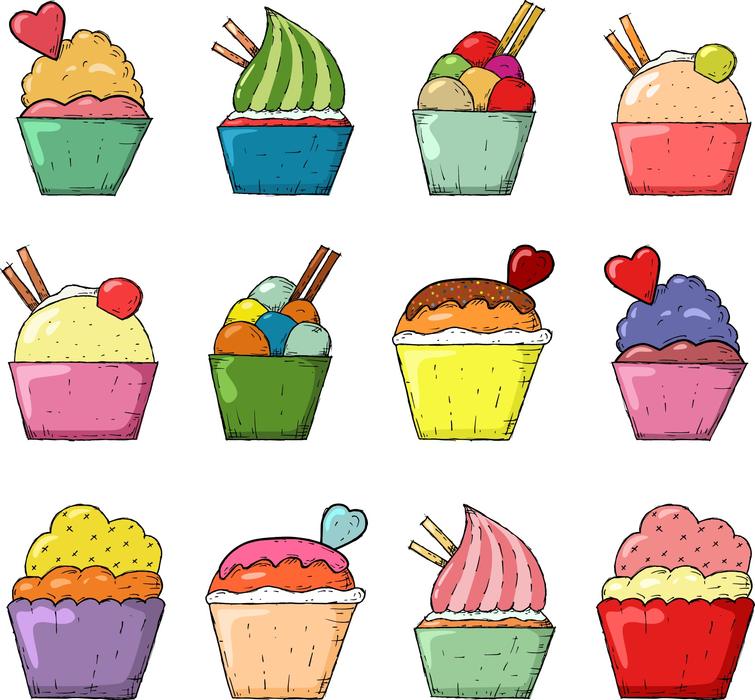 image of a cupcake on a white background