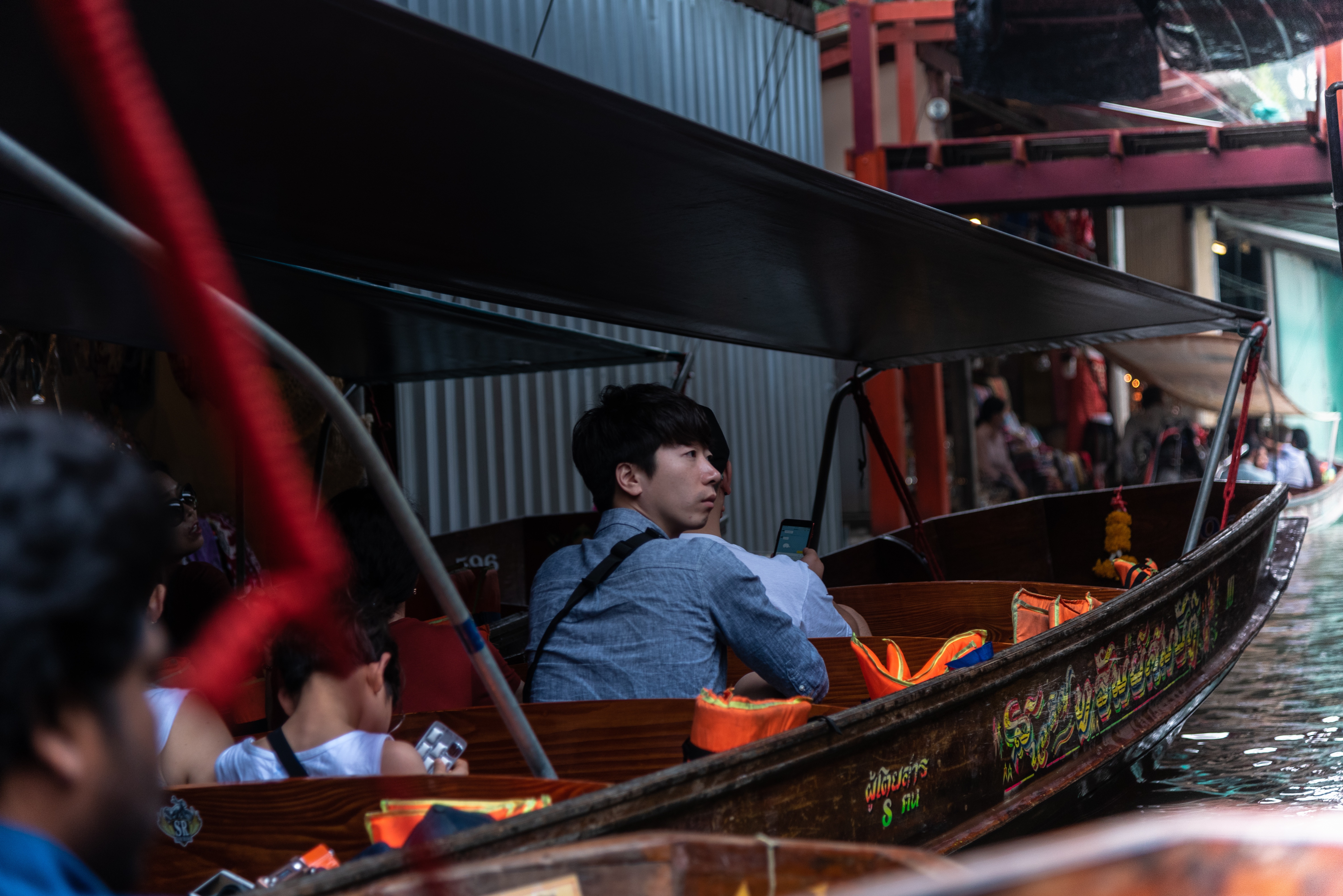 Tourists in the ship