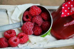 Raspberries appetizing