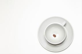 black coffee in an empty cup