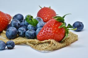 strawberries and blueberries as healthy food