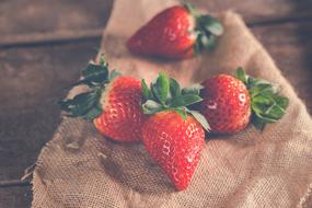 ripe strawberries as still life