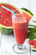 Cold watermelon Beverage Close up