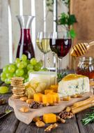 Cheese Plate on the table for wine