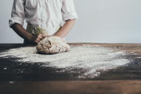 cooking homemade bread