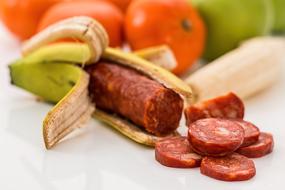 chourico sausage in banana