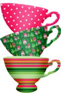 stacked christmas cups