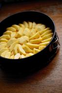 apple pie in a baking dish