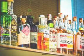 Bottles Alcohol bar