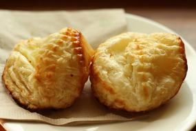 two Pastries on plate