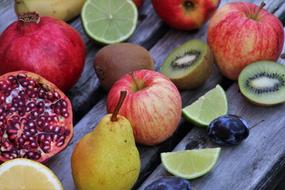 Fruit Pear and Pomegranate