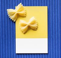 butterfly noodles on colorful background