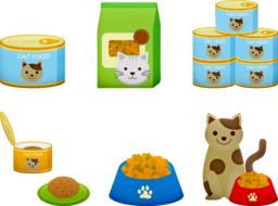cat food as a graphic illustration