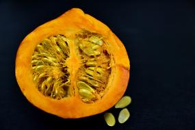 half of beautiful Hokkaido Pumpkin